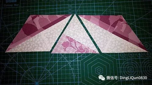 拼布教程 柔和色彩的 万花筒 垫子的制作过程